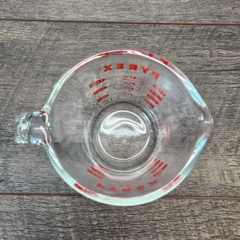 Vintage Pyrex 1 Cup Measuring Cup Bold PYREX Front Print Microwavable USA
